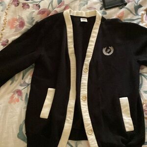 PINK black and white cardigan like new only worn once